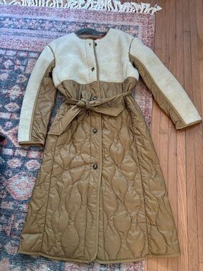 Ralph Lauren Two-Tone Sherpa Puffer Jacket - size XXS